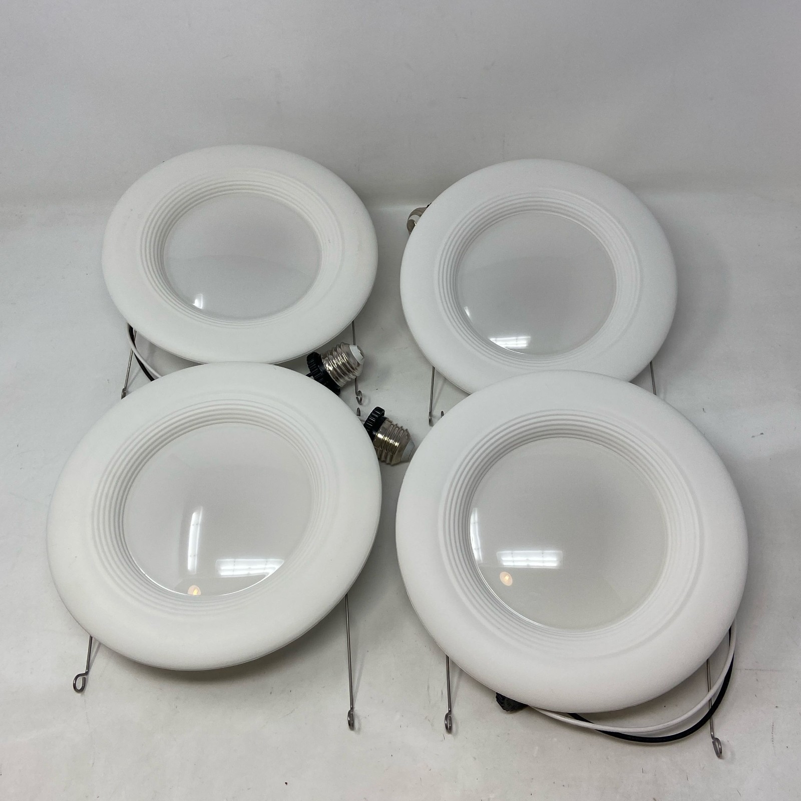 EcoSmart 5/6 in White LED Recessed Trim Downlight 4-Pack Soft White gallery