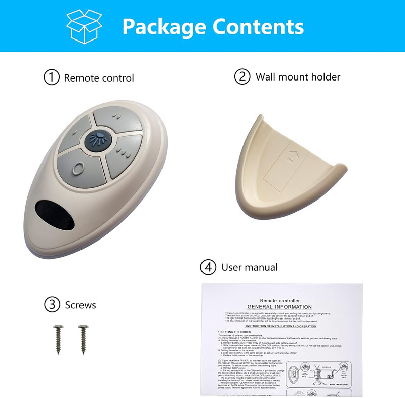 35T1 Replacement Remote for Harbor Breeze Allen Roth Ceiling Fan Remote Control, gallery