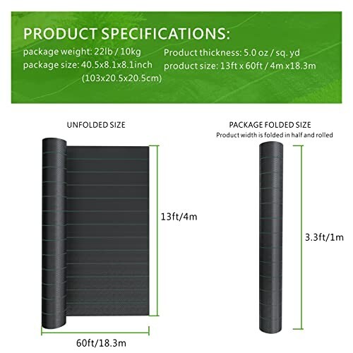 800lbs Grab Tensile Strength Geotextile Fabric,，Weed Barrier Landscape Fabric gallery