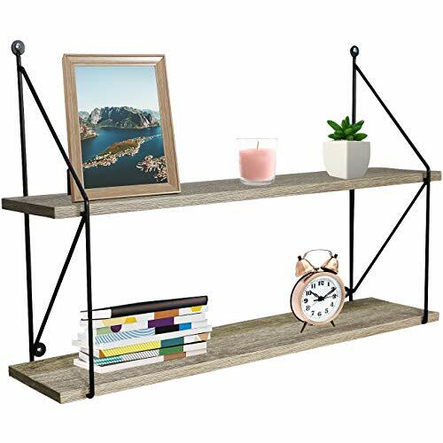Sorbus Floating Shelves, Rustic Hanging Wall Shelf Décor - 24 Inches - 2 Tier