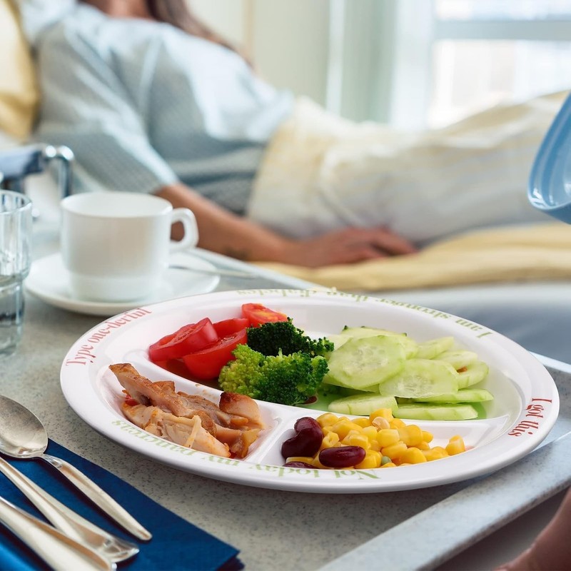 Diabetic Portion Control Plate Divided Plates for Adults with Protein, Carbs and gallery