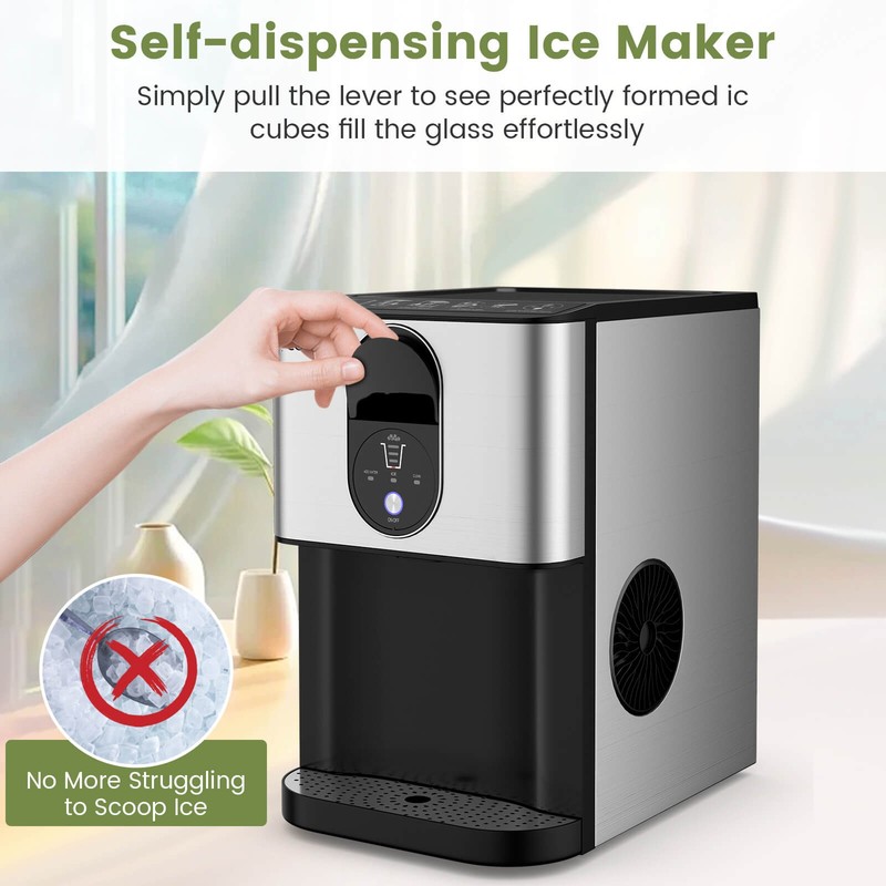 Self Dispensing Nugget Ice Maker Countertop with Soft Chewable Pellet Ice Cubes gallery