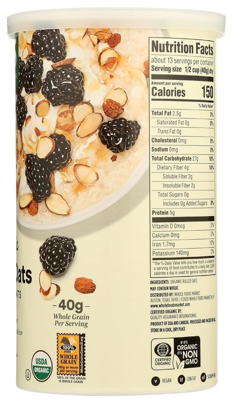 Organic Rolled Quick Oats, 18 Ounce gallery
