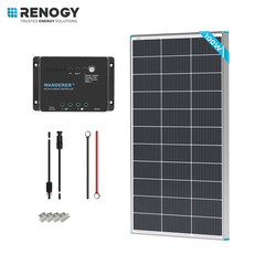 Renogy 100W 12V Solar Panel Starter Kit Monocrystalline Solar Panel+30A LCD PWM