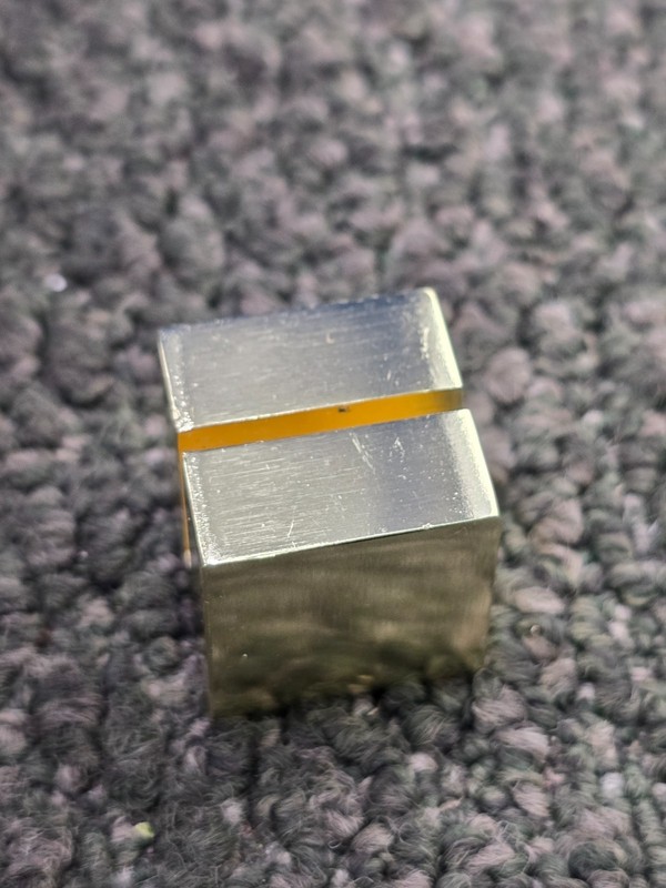 (QTY 20) CB2 127-947 Brushed Gold Cube-Shaped Paper / Place Card Holders gallery