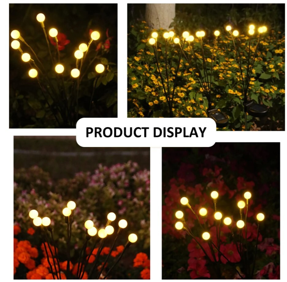 DONWELL LED Solar Firefly Waterproof Swaying Lamp Outdoor Landscape Garden Light gallery