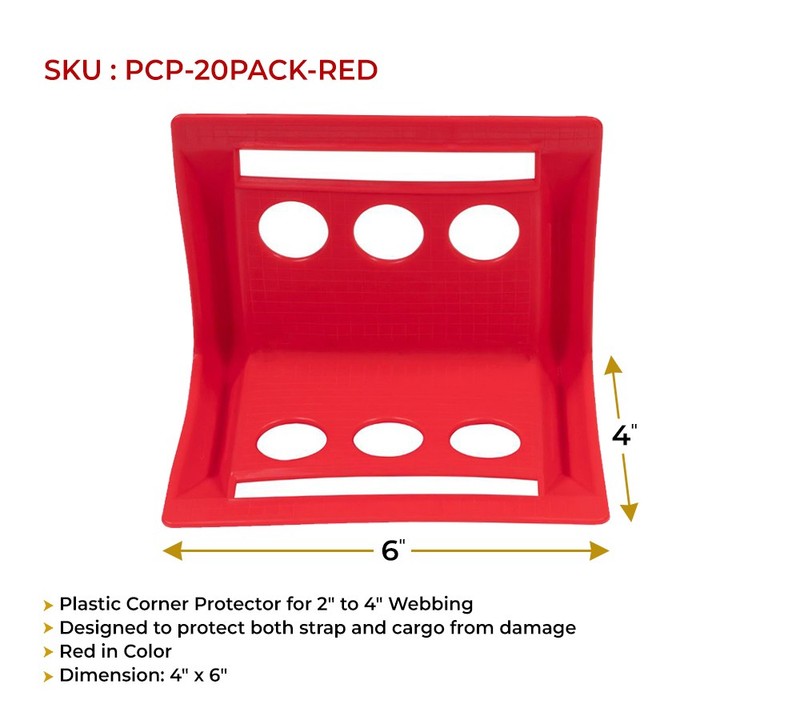 40Pc Red 4"x6" Flatbed Edge Protectors w/ Carrying Case Strap Corner Protectors gallery