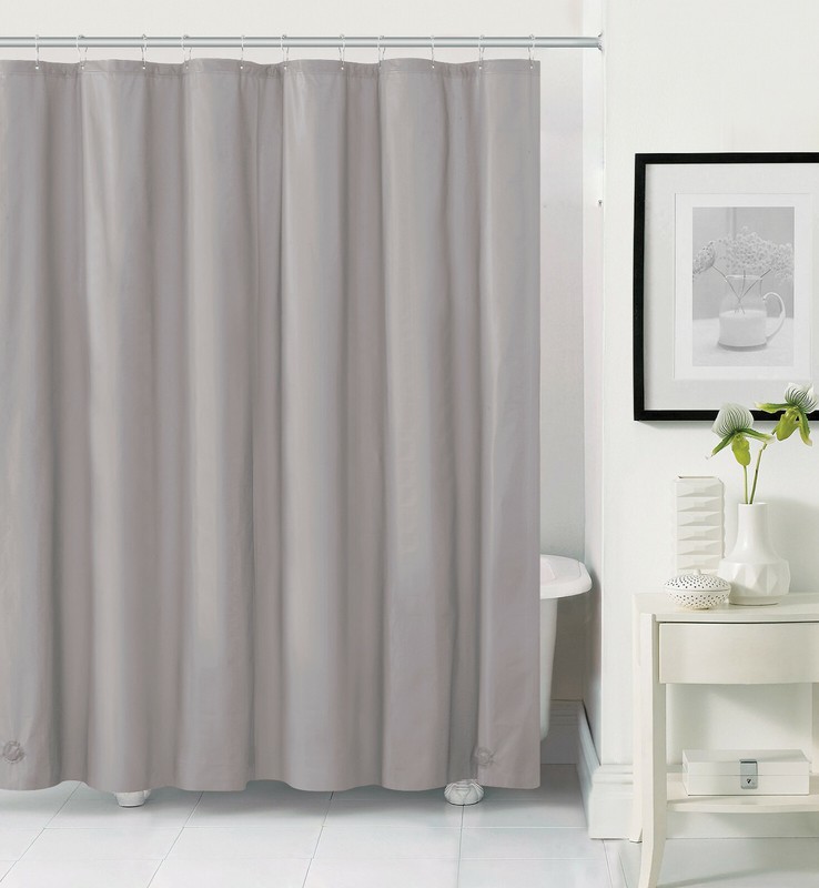 Anti Mold & Mildew Basic Lightweight PEVA Shower Curtain Liner - Assorted Colors gallery