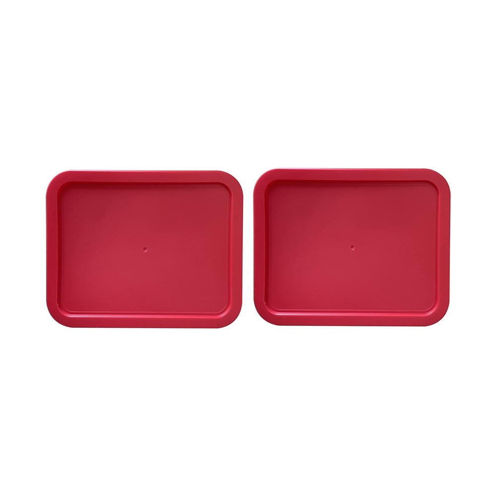 Replacement Lids for Pyrex 7212-PC 11-Cup Rectangle Red 8" x 9.75" 2-Pack