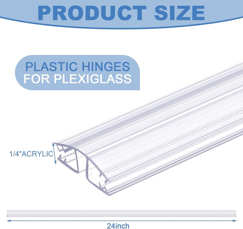 1 Pack Living Hinge for Golf Cart Windshield Piano Drum Shield Cuttable Clear PV gallery