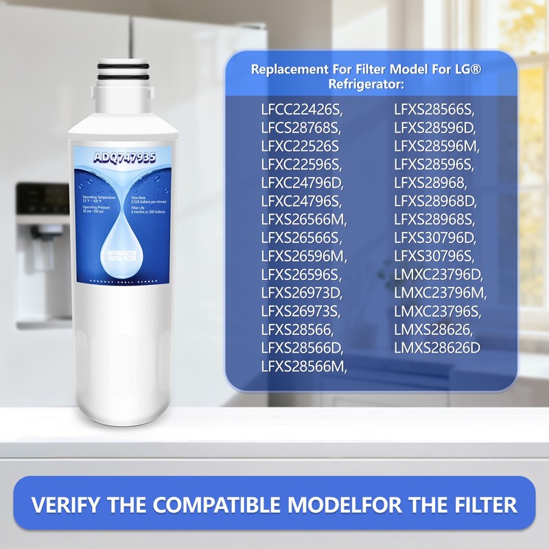 8pack Replacement Fridge Refrigerator Ice Water Filter LG LT1000P ADQ747935 gallery