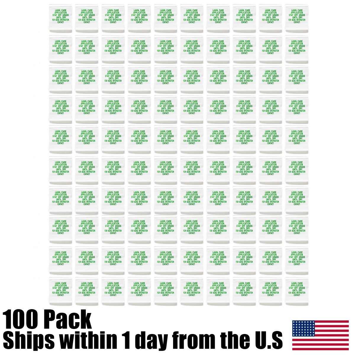 Lawn Care Application Fertilizer Flag Marker Stay Off Grass Marking Flags 100 Pk gallery