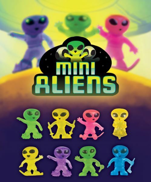 100 MINI ALIENS FIGURES CARNIVAL BIRTHDAY PARTY BAGS VENDING CAKE TOPPERS gallery