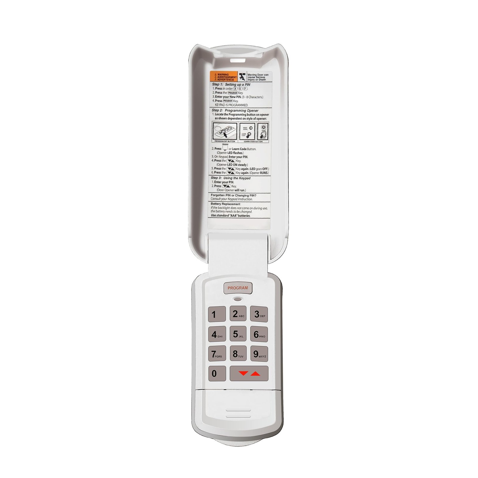 Overhead Door Legacy Odyssey Python Wireless Garage 1 Keypad, White gallery