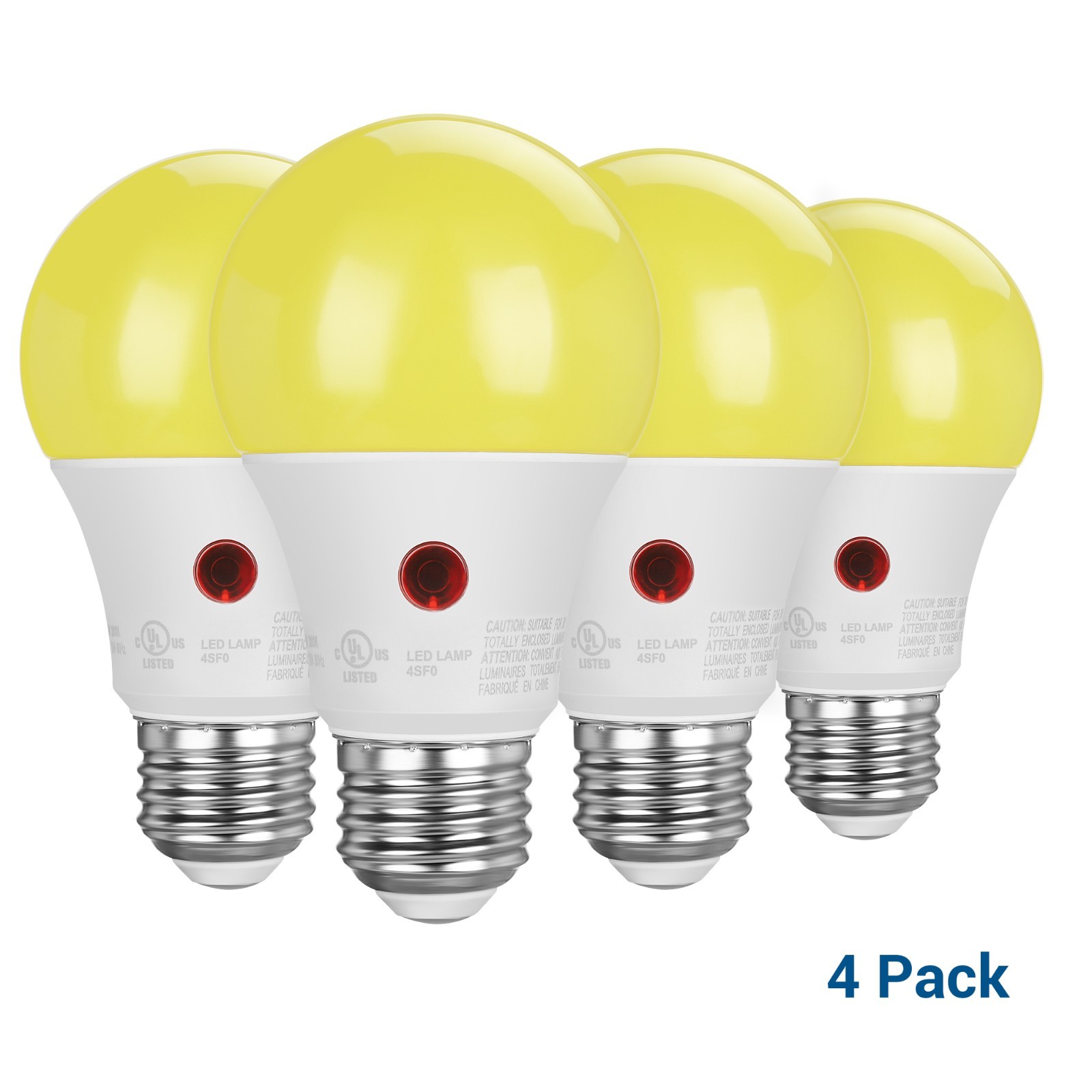 DEWENWILS Dusk to Dawn LED Bulb 2000K Amber Bug Light 9W 60W Eqv 4-Pack gallery