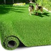 Realistic Fake Grass Rug with Drainage 1.2" Height Outdoor Artificial Grass Turf gallery