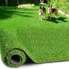 Realistic Fake Grass Rug with Drainage 1.2″ Height Outdoor Artificial Grass Turf