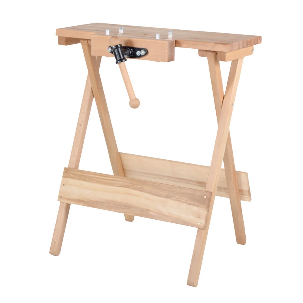 Pinie Mobile Worktable with Vise Including Wooden Handle WB500-6