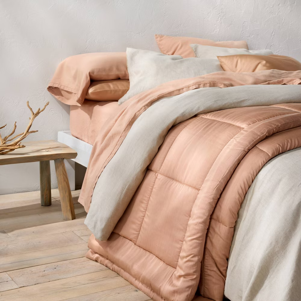 King/California King Rayon from Bamboo Comforter Set Light Adobe Clay - Casaluna gallery