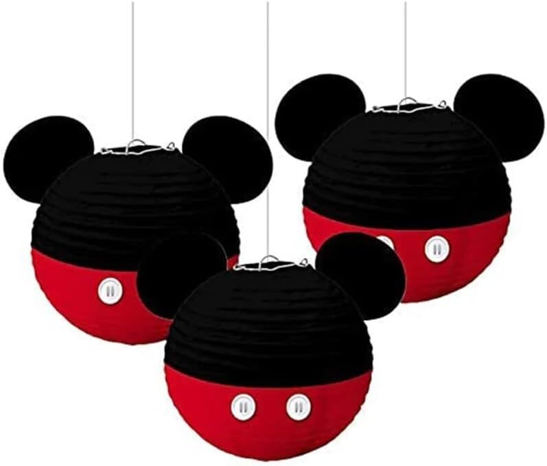 amscan Mickey Mouse Forever Paper Lanterns - 11 3/4", 3 Black,red,multicolor gallery