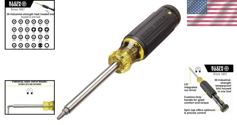 Deluxe Multi-Bit Tamperproof Screwdriver - 27 Tools in One with Secure Storage gallery