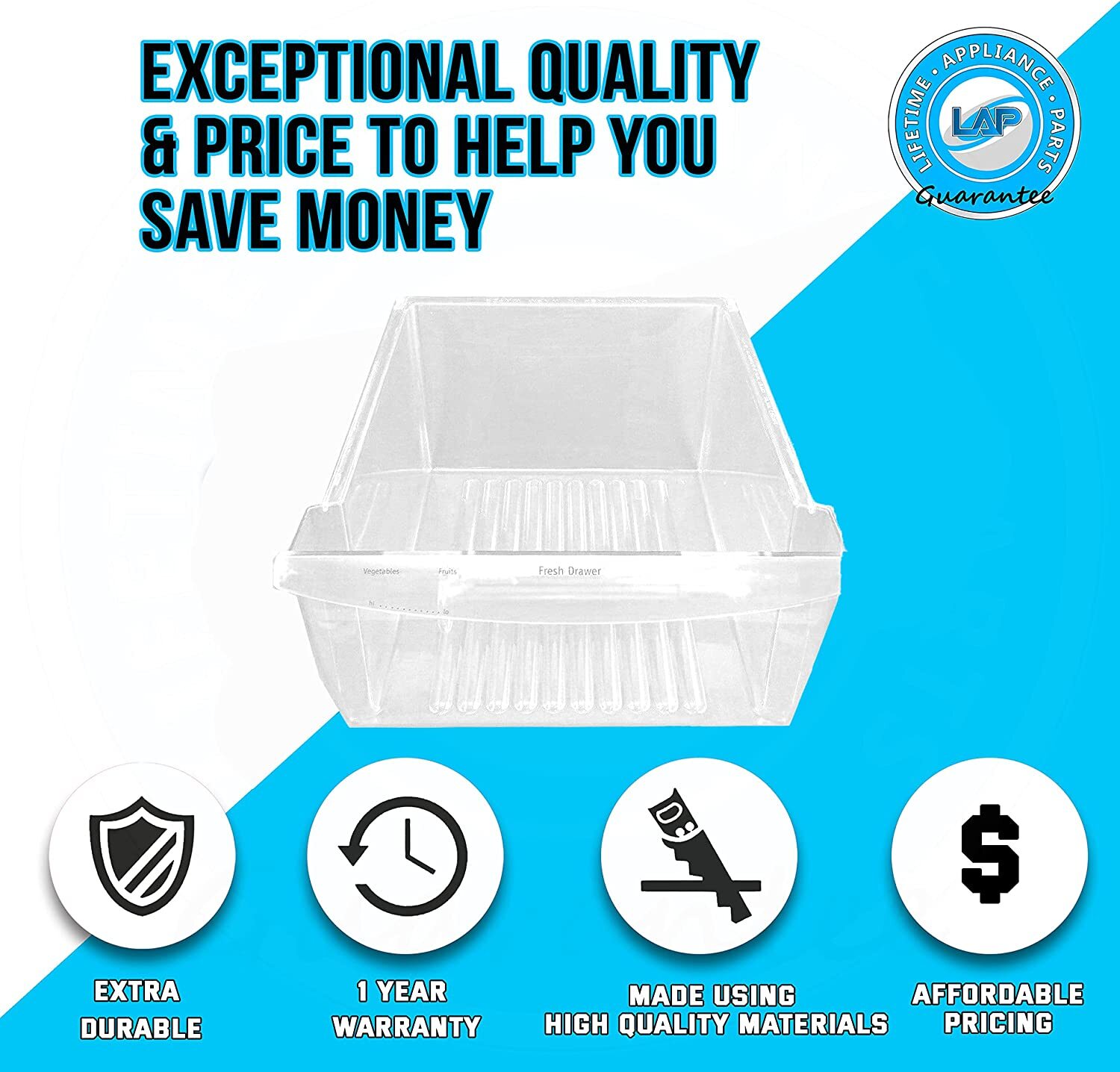 240351061 Crisper Bin Compatible with Frigidaire Refrigerator gallery
