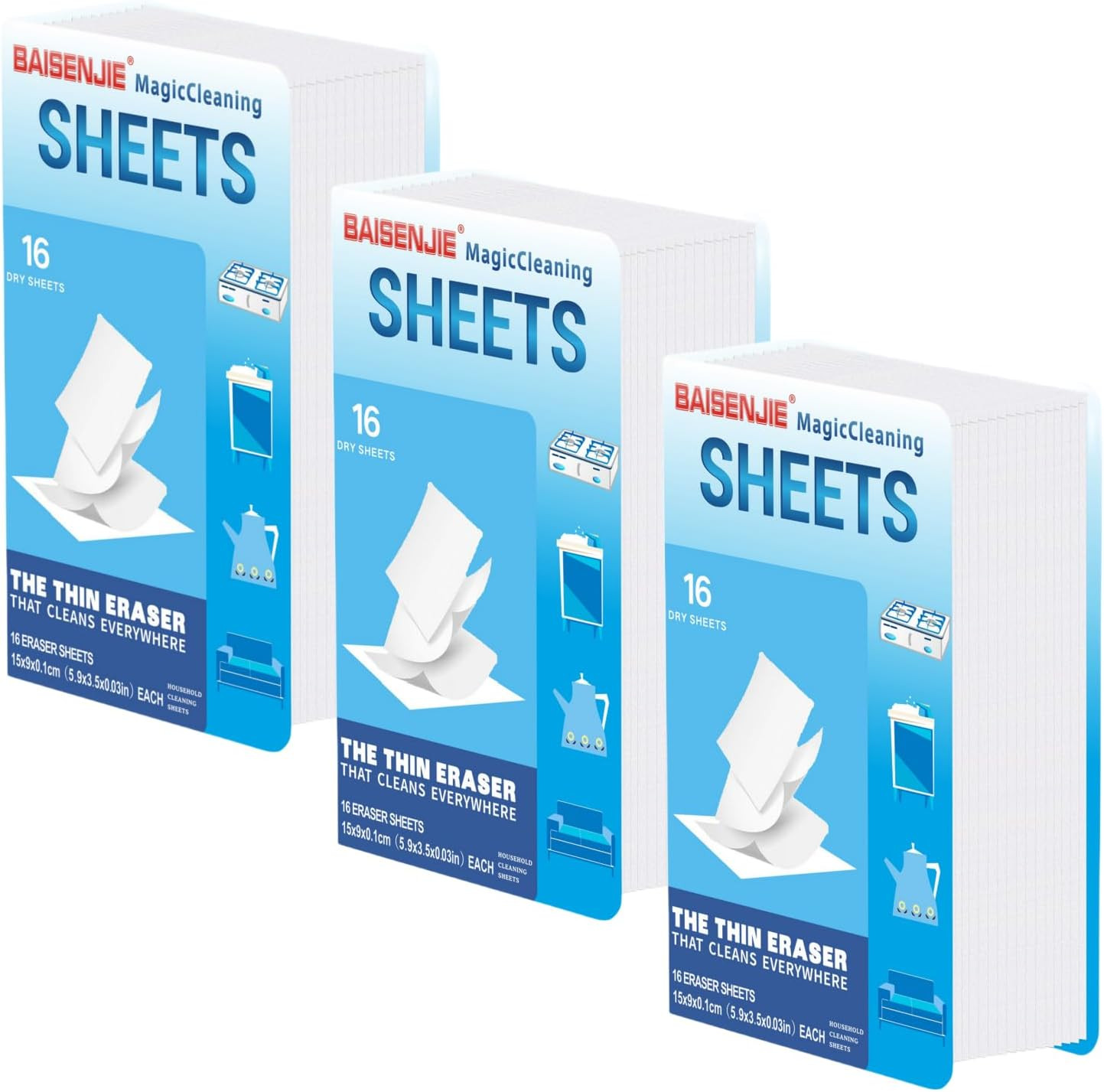 Magic Sponge Eraser Sheets,Melamine Sponge Eraser for Cleaning Kitchen Bathroom gallery
