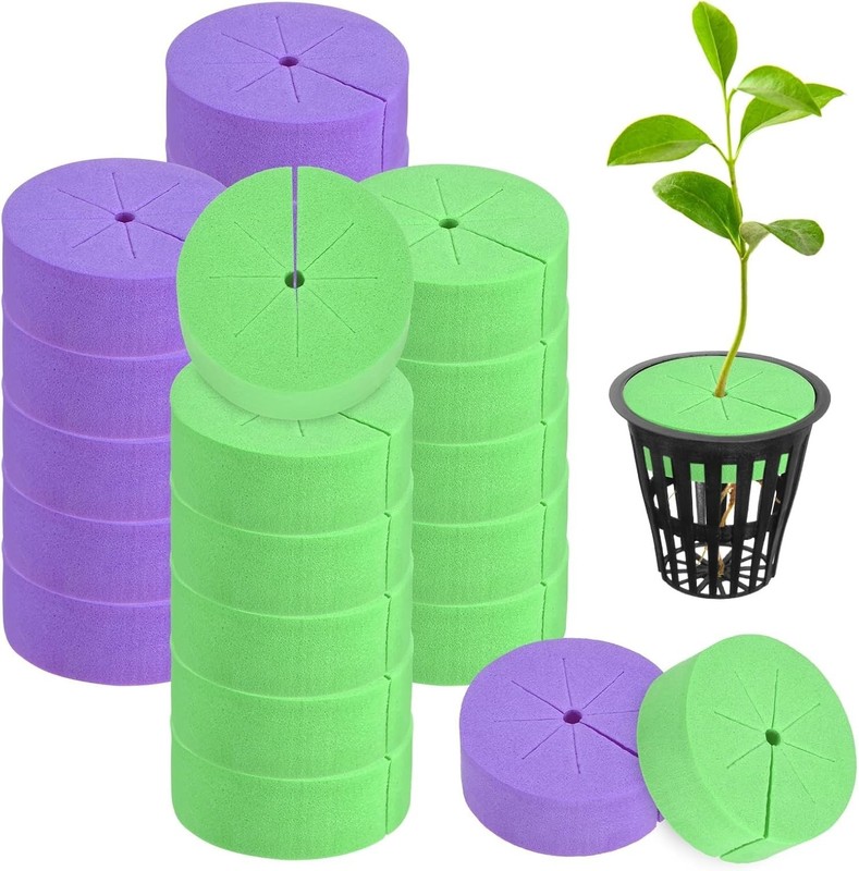 Vibrant 20-Pack Reusable Cloning Collars for Hydroponics – Fits 2" Net Pots gallery