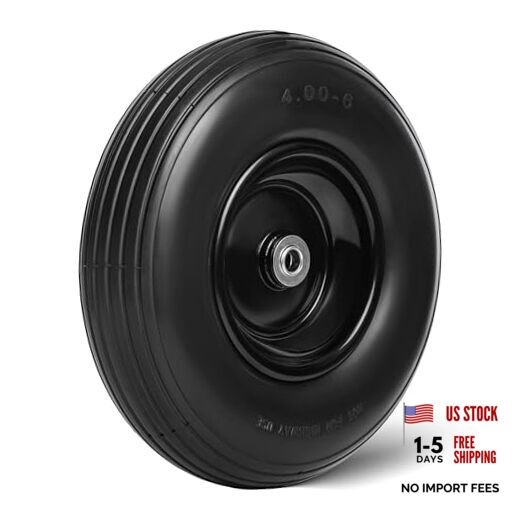 13 Inch 1 PC Solid Flat Free Replacement Tires and Wheels Flat Free -1Pack gallery