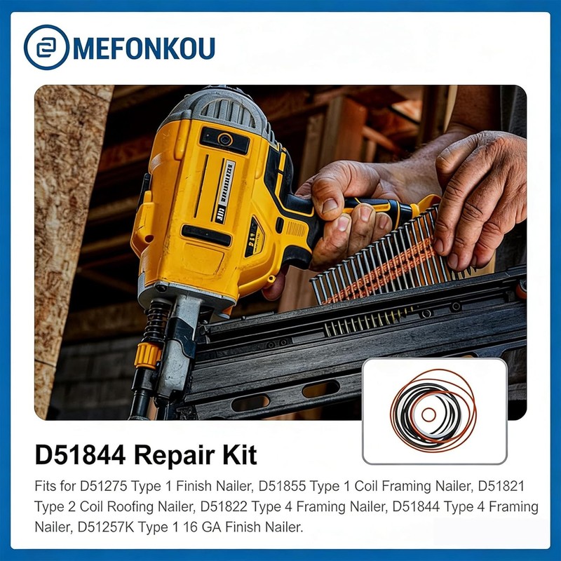 O-Ring Rebuild Kit for Universal Framing Nailer D51845 D51822 D51823 - 12PC gallery
