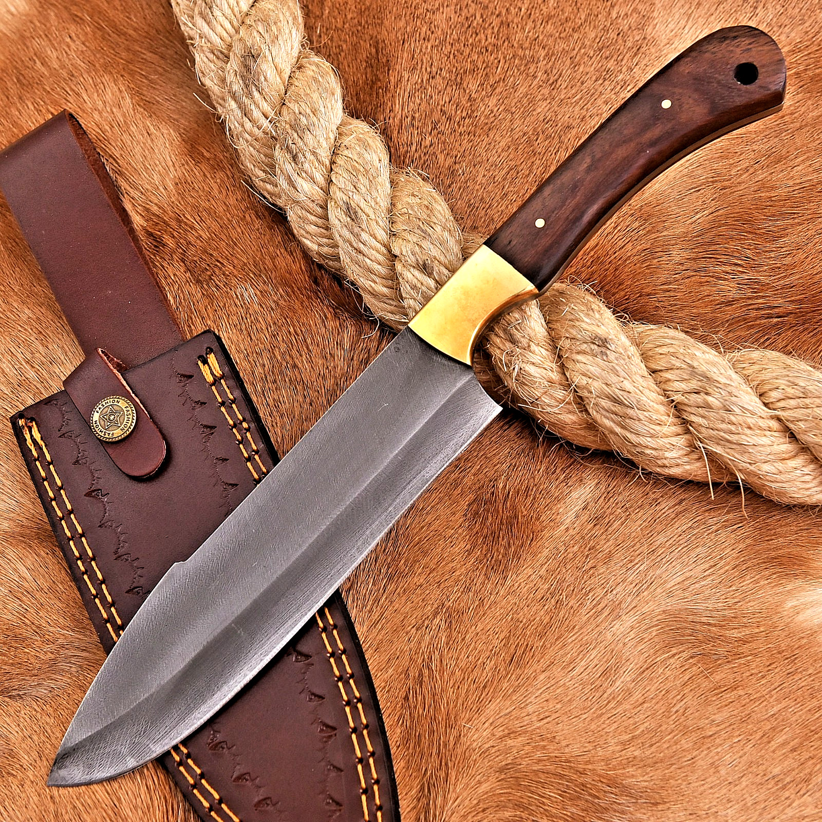 CUSTOM HAND MADE FORGE HIGH CARBON STEEL UTILITY KITCHEN CHEF KNIFE HH 214 gallery