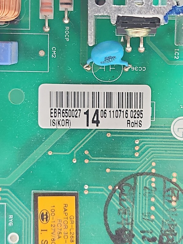 LG Refrigerator Main Control Board EBR650027 (Pulled Working BOARD GUARANTEED) gallery