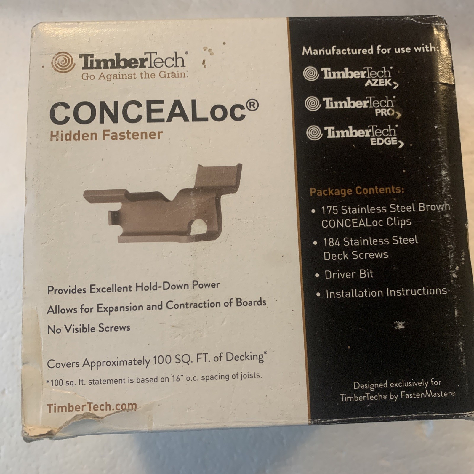 TimberTech CONCEALoc Deck Hidden Fasteners PARTIAL BOX 175 Fasteners & 72 Screws gallery