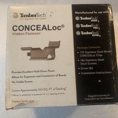 TimberTech CONCEALoc Deck Hidden Fasteners PARTIAL BOX 175 Fasteners & 72 Screws