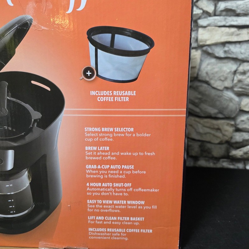 Mr. Coffee 12 Cup Programmable Coffeemaker Strong Brew BVMC-MSX23 Black Open Box gallery