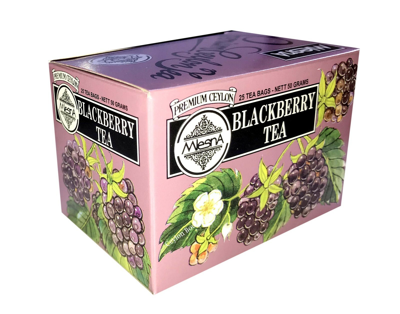 Mlesna blackberry flavored pure Ceylon tea 25 tea bags 50g (1.76oz) gallery
