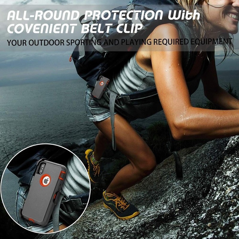 For Apple iPhone 15 14 13 12 11 Pro Max Defender Shockproof Cover Case+Belt Clip gallery