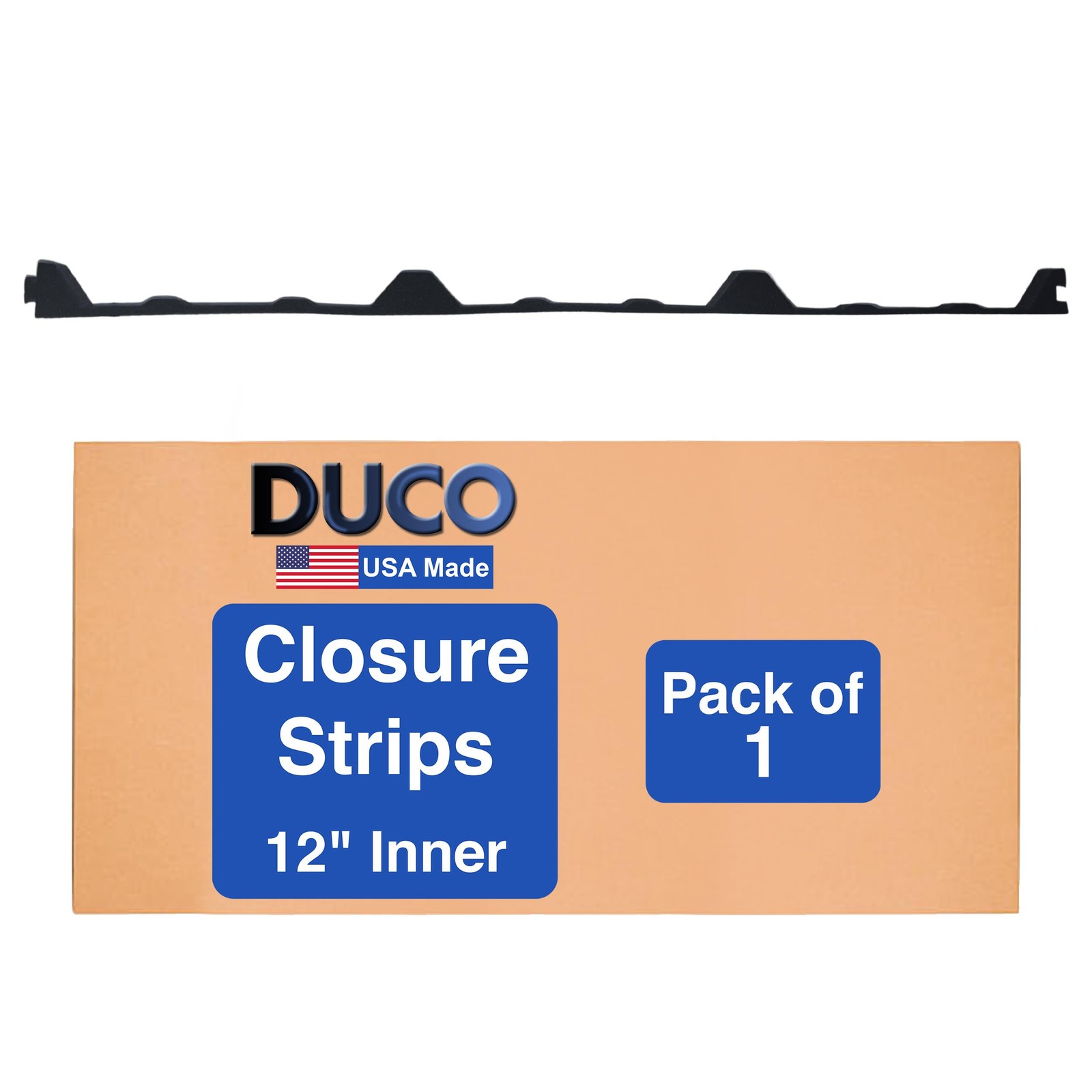 Duco Usa-Made 12" R Panel Profile Metal Roof Foam Closure Strip - 1 Pack of 3Ft gallery