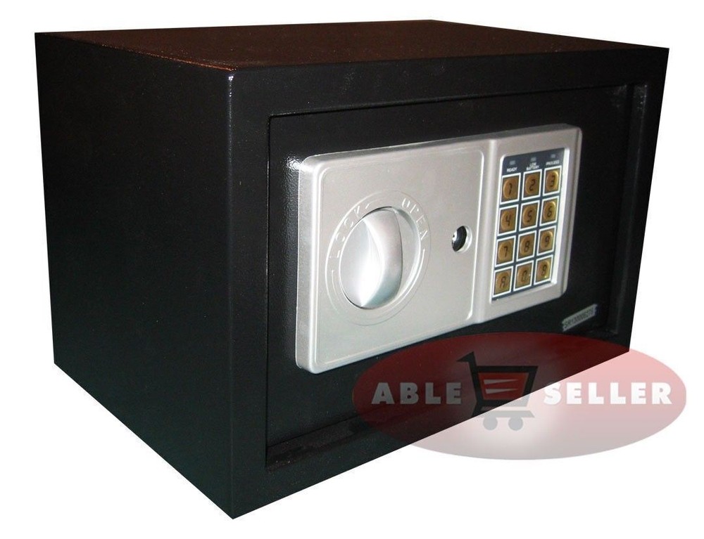 NEW DIGITAL ELECTRONIC SAFE SECURITY BOX WALL JEWELRY GUN CASH BLACK MEDIUM SZE