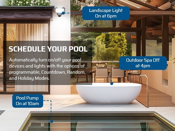 DEWENWILS Pool Timer, Outdoor Digital Timer Box, 3HP 40A 240VAC, 7-Day 12 ON/Off gallery