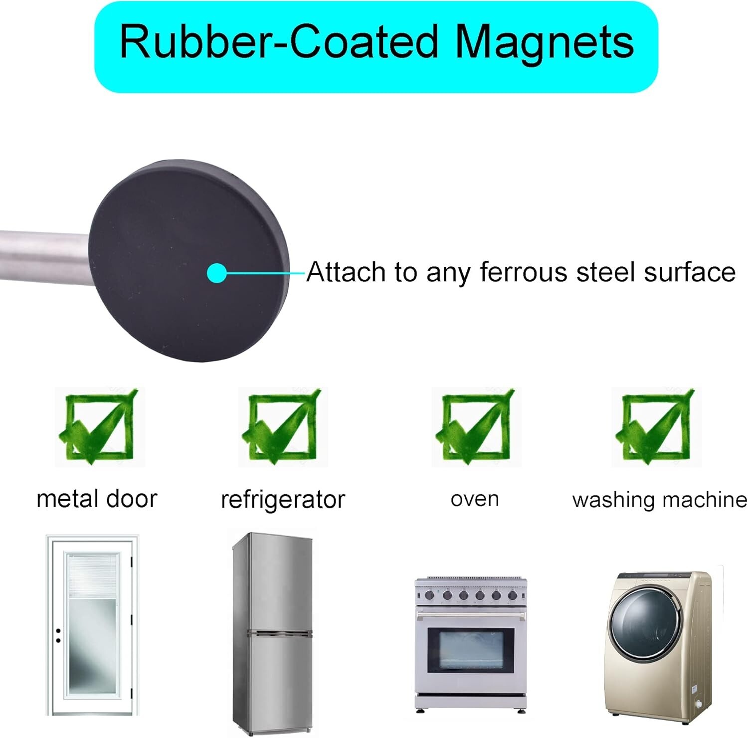 2 Pack Magnetic Curtain Rod for Metal Door Window Sash Curtain Rod, 16-39.5 Inch gallery