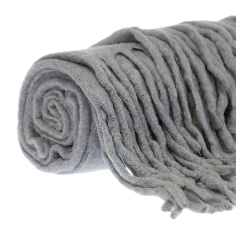 Parkland Collection Nagar Handloomed Gray Wool Blend Throw Blanket 52" x 67" gallery