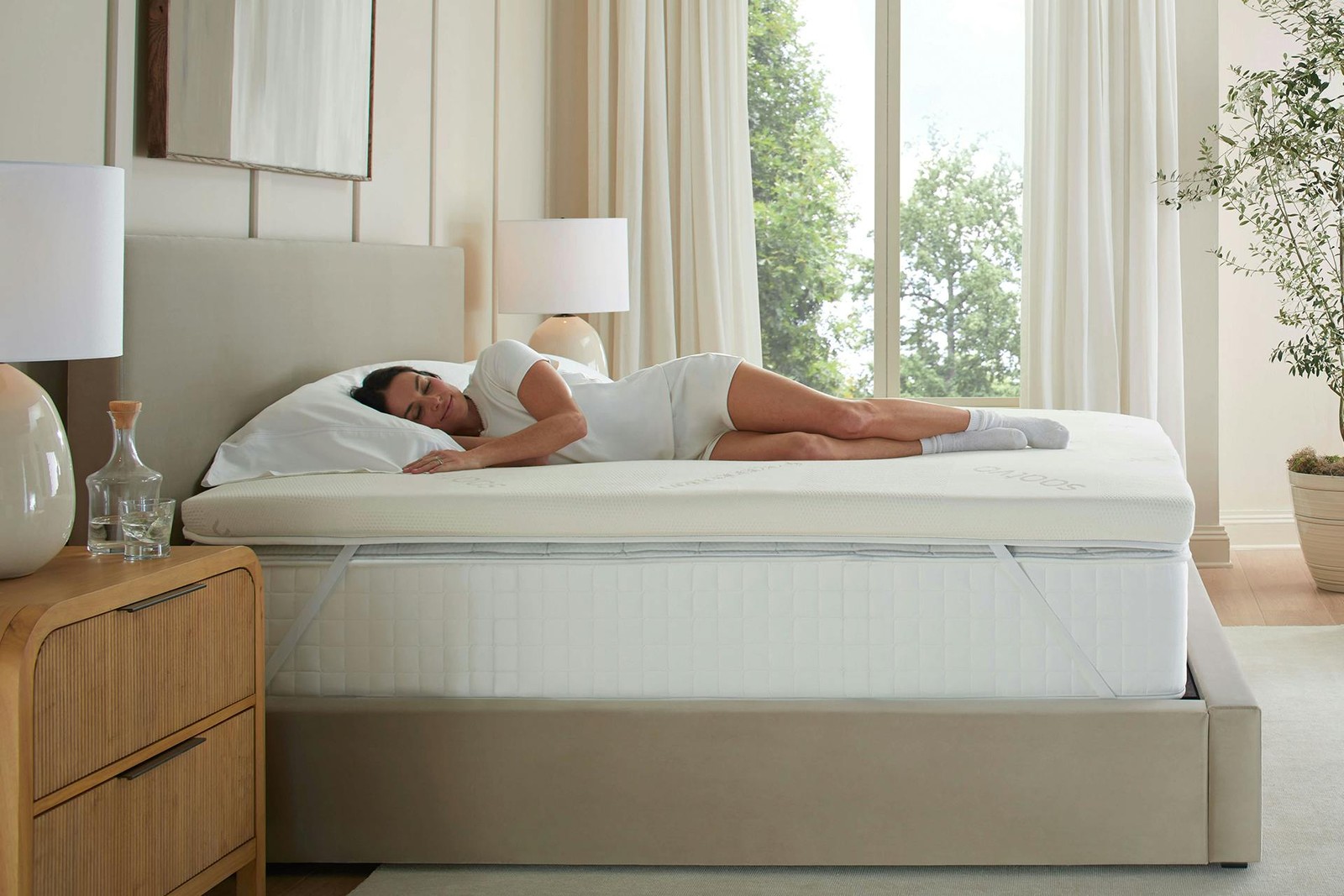 Saatva Graphite Memory Foam Mattress Topper - No Import Fees gallery
