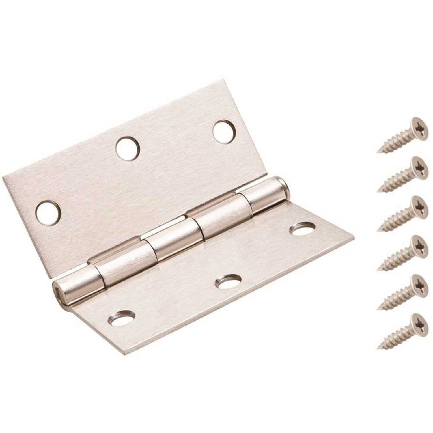Crown Bolt 3-1/2 in. Hinge Square Corner in Satin Nickel gallery