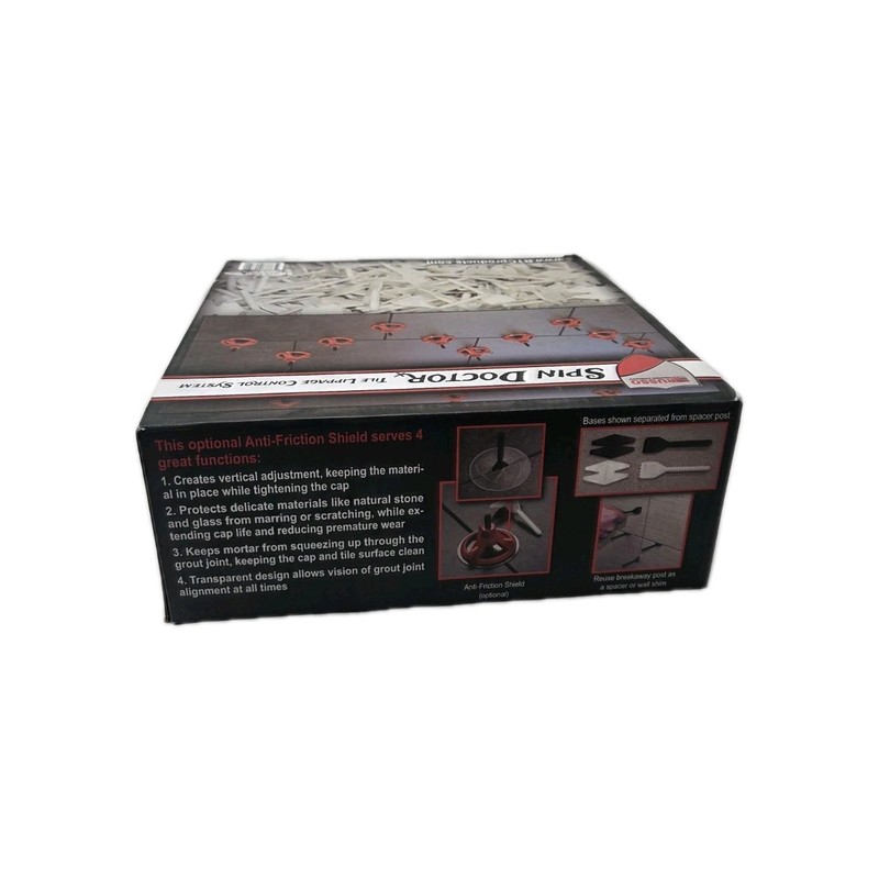 SPIN DOCTOR TILE LIPPAGE CONTROL SYSTEM 1/16" (1.5mm) WHITE THREADED POST 250pcs gallery