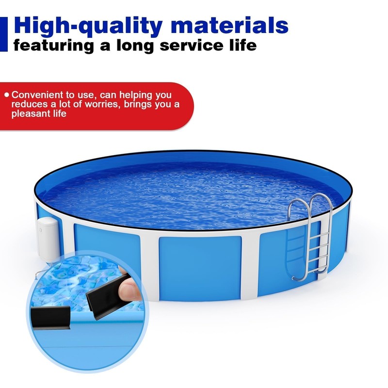 72PCS Pool Coping Strips & Lock Clips for Above Ground Liners, Fits 28ft Round gallery