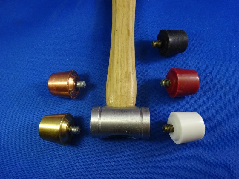 5 in 1 Interchangeable Hammer, Brass Copper Nylon Plastic Rubber Heads Gun Smith gallery