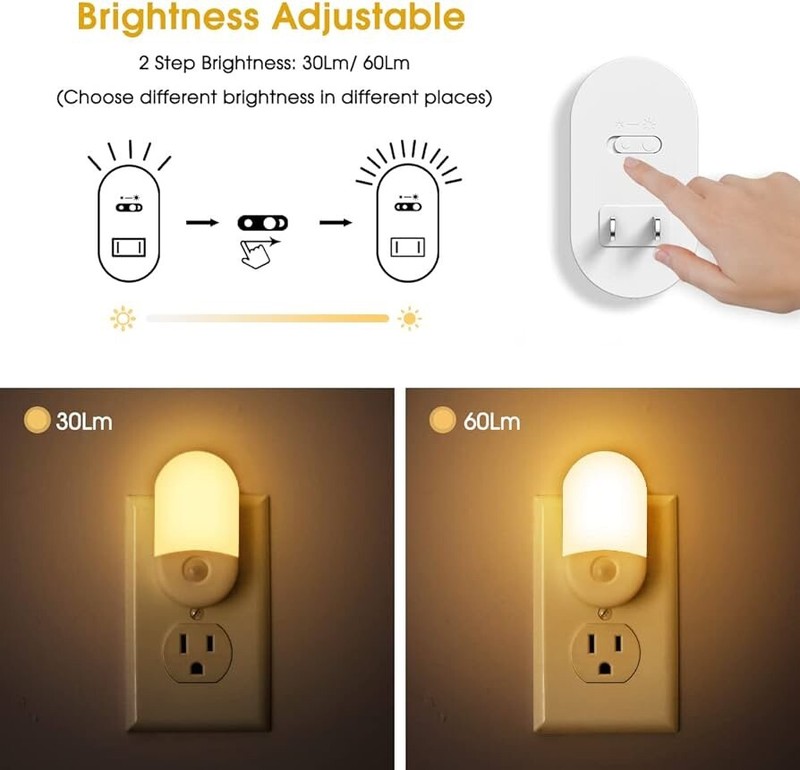 Motion Sensor Night Light Plug In 2 Pack LOHAS Motion Activated Night Light Warm gallery