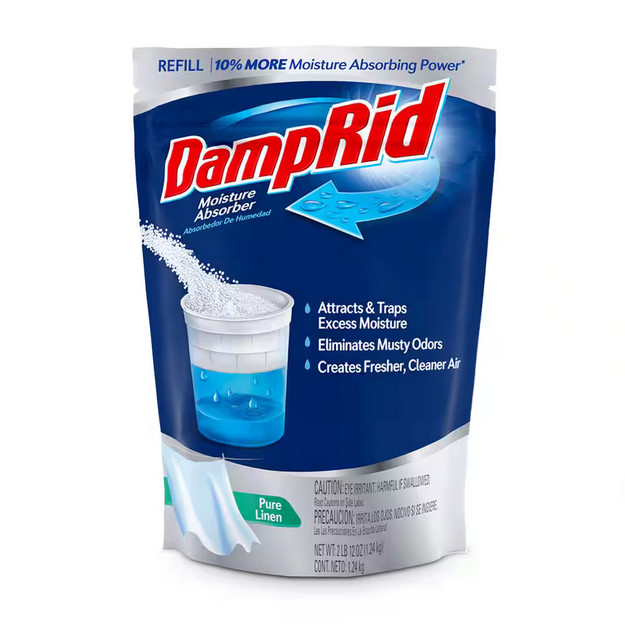 DampRid Moisture Absorber Refill, Pure Linen Scent 44 Oz. Bag, Freshness gallery