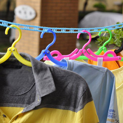 2 PCS Clotheslines 16.4ft Portable Windproof Clothesline for Outdoor Indoor Home gallery
